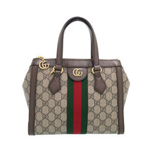 Gucci Ophidia Tote Bag beige ebony GG Supreme canvas green red Web stripe